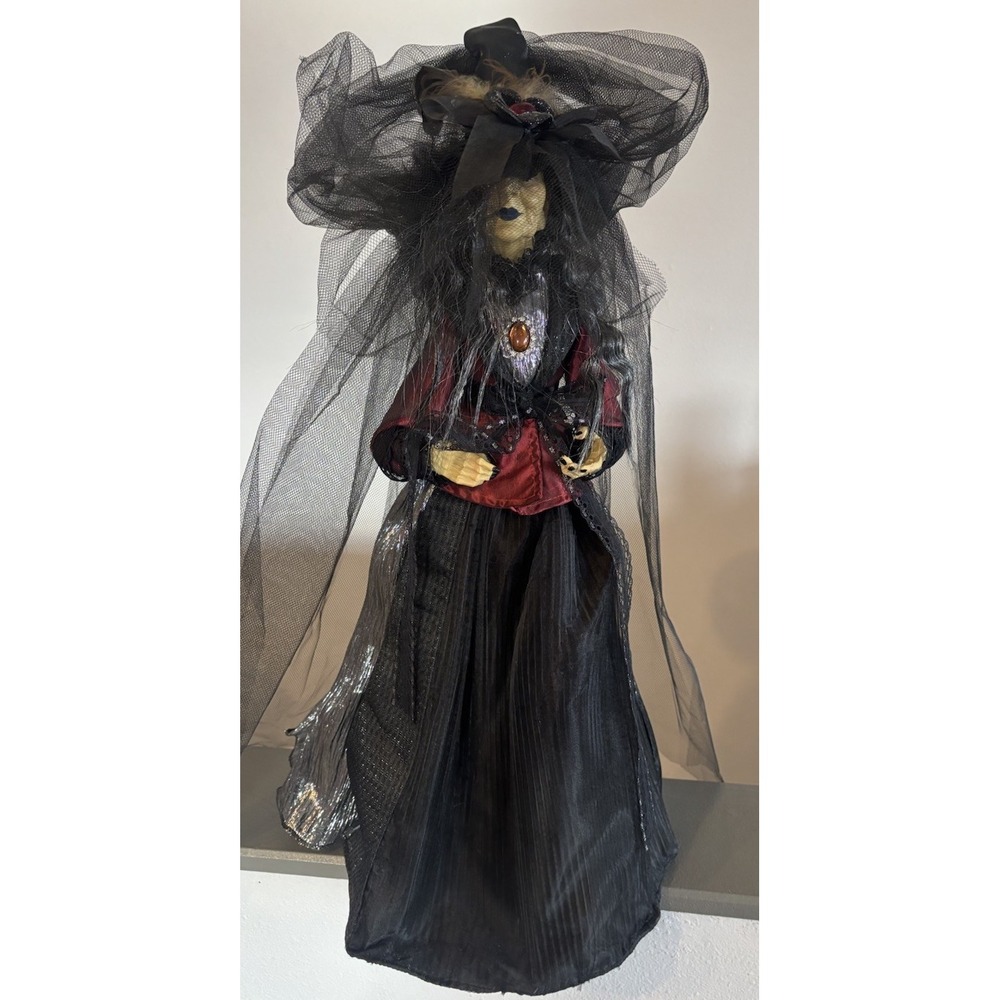 Vtg Halloween Wicked Witch Figurine Doll Decoration 23" Tall Holiday Home